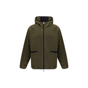 LAMINAR Polyester Hoodie with Drawstring and Kangaroo Pocket Men Green Jackets